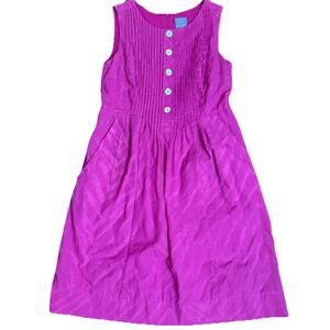 RABBIT RABBIT RABBIT DESIGNS Women’s Pink Midi Dress Fit & Flare Cotton Blend 8